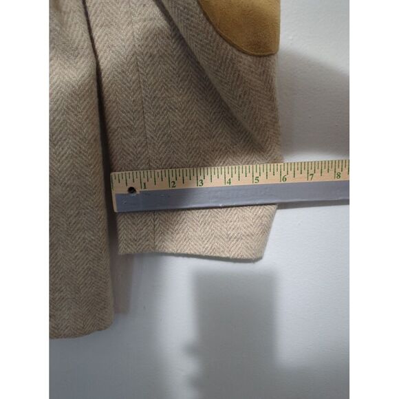 Adams Row Mens Tweed Wool Herringbone Blazer Light Brown USA Made Size 40L - Picture 12 of 12